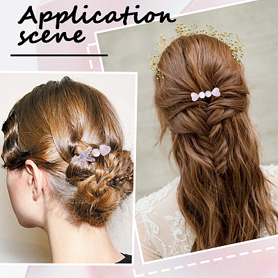 2 Bags 2 Styles Resin & Alloy Alligator Hair Clips AJEW-CY0001-39C-1