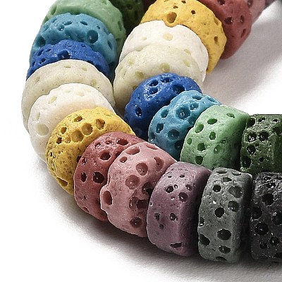Natural Lava Rock Dyed Beads Strands G-L586-A01-05-1