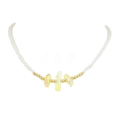 ABS Plastic Imitation Pearl Beaded Necklaces NJEW-JN04859-01-1