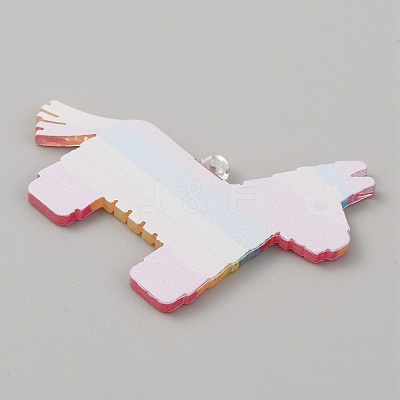 Carnival Themed Opaque Printed Acrylic Pendants SACR-WH0008-015E-1