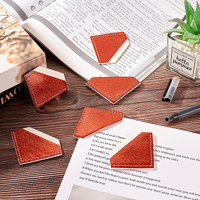 Glitter Imitation Leather Book Corner Protectors AJEW-TAC0038-03B-1