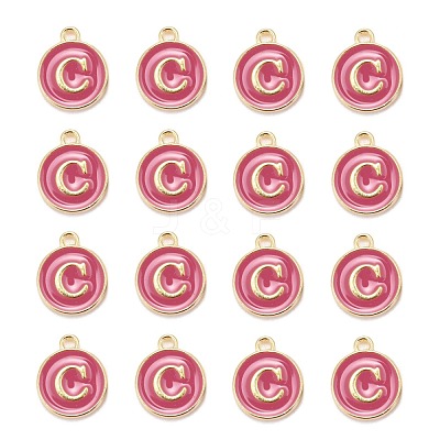 Golden Plated Alloy Enamel Charms X-ENAM-S118-08C-1