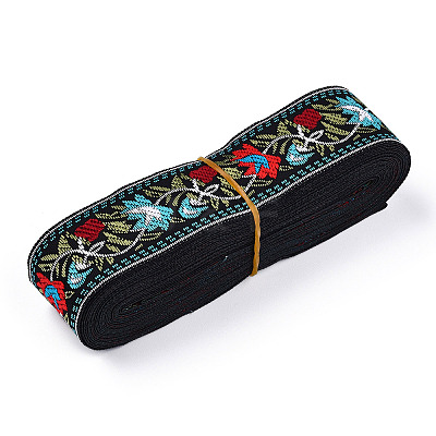 5M Ethnic Style Polycotton Embroidery Ribbon PW-WG33130-15-1