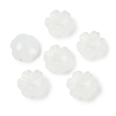 Transparent Spray Paint Glass Beads X-GLAA-H035-04-1