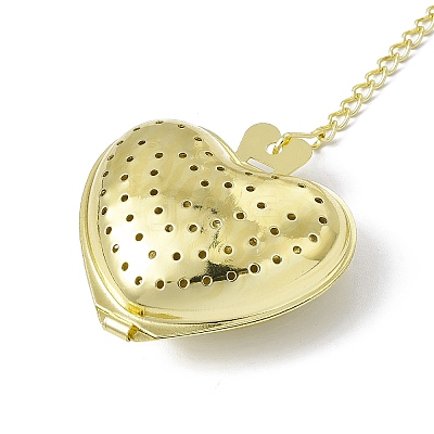 Heart Loose Tea Infuser AJEW-G045-01G-1
