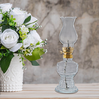 Transparent Glass Lamp Shade Kerosene Lamp LS-AJEW-WH0314-457B-1