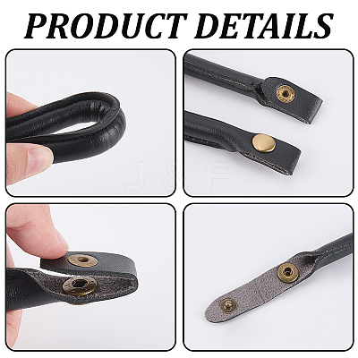 2Pcs PU Imitation Leather Bag Handles DIY-CL0001-62A-1