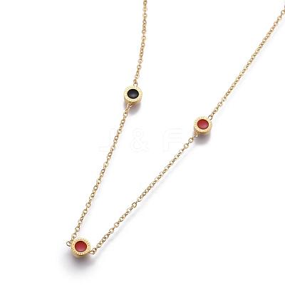 304 Stainless Steel Necklaces NJEW-E135-06G-1