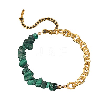 Daily Fashion Synthetic Malachite Chip Beaded Bracelets FS-WG13CD5-03-1