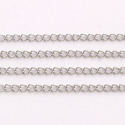Tarnish Resistant 304 Stainless Steel Curb Chains CHS-Q001-01-1