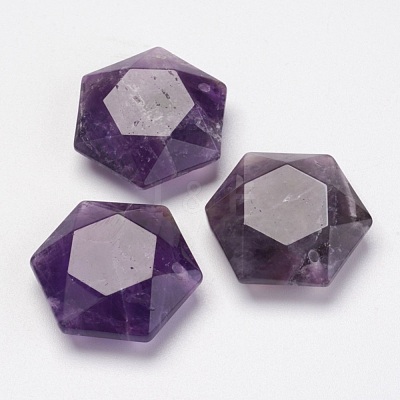 Natural Amethyst Pendants X-G-P264-02-1