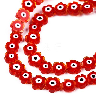 Handmade Evil Eye Lampwork Beads Strands LAMP-N029-018-04-1