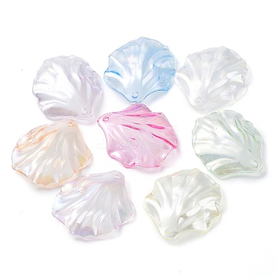 AB Color Plated Acrylic Transparent Pendants OACR-Z013-25A-1