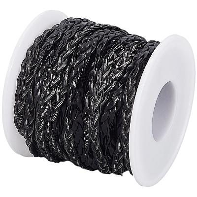 10M Flat Braided Imitation Leather Cords LC-CL0001-04A-1