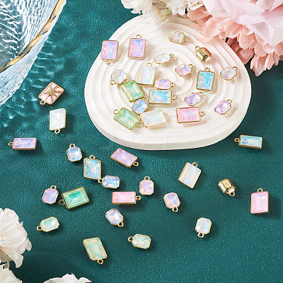 40Pcs 10 Styles Glass Charms GLAA-TA0003-63-1