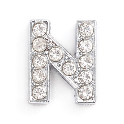 Alloy Slide Charms ALRI-WH0005-09N-P-1