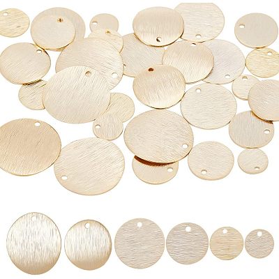 36Pcs 6 Style Brass Pendants KK-HY0001-30-1