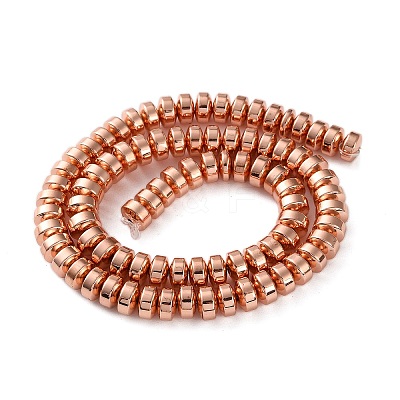 Electroplated Synthetic Non-magnetic Hematite Beads Strands G-C248-A01-5x8mm-02-1