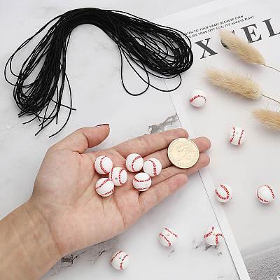 DIY Baseball Shape Beaded Bracelet Making Kit DIY-CA0005-06-1
