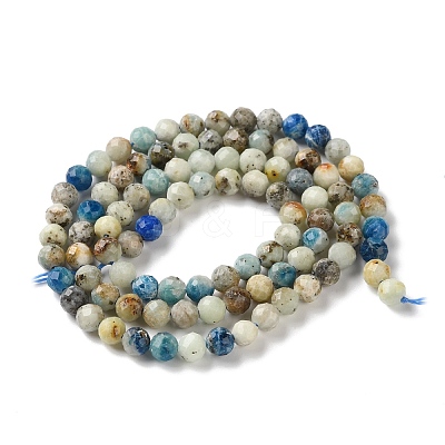 Natural Blue Azurite Beads Strands GG-CBAE031-A03-4mm-1