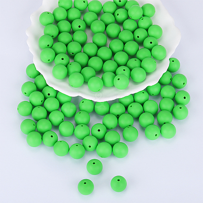 Round Silicone Focal Beads SI-JX0046A-48-1