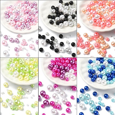 ABS Plastic Imitation Pearl Beads KY-YW0001-90A-1