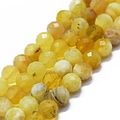 Natural Yellow Opal Beads Strands G-G927-26-1