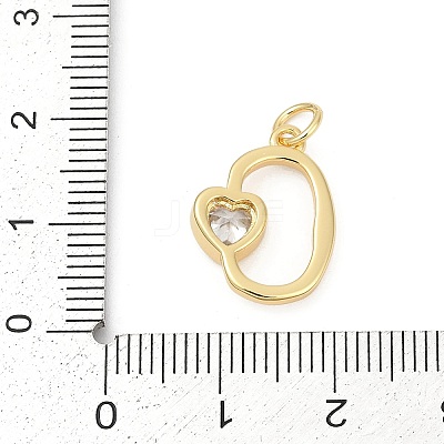 Brass Pave Cubic Zirconia Pendants KK-U062-46G-01-1
