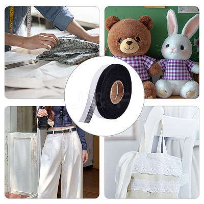 4 Rolls 2 Colors Double-sided Non Woven Fabric Fusing Tape Adhesive Hem Tape DIY-HY0002-88C-1