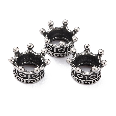 316 Surgical Stainless Steel European Beads STAS-B011-06AS-1