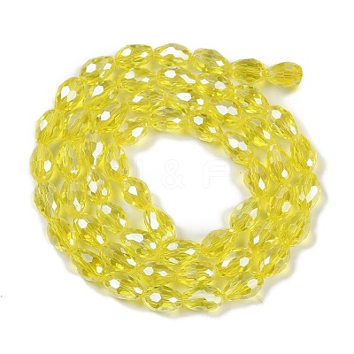Transparent Electroplate Glass Beads Strands EGLA-N013-T6mm-B26-1