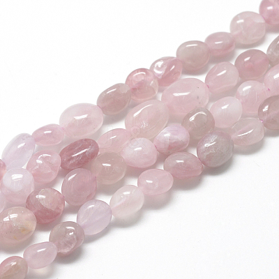 Natural Madagascar Rose Quartz Beads Strands X-G-R445-8x10-13-1