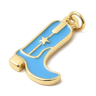 Brass Enamel Pendants KK-A296-51G-06-1