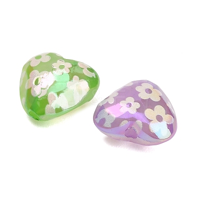 Plating Printed Transparent Acrylic Beads AC-CBA49BC-05-1