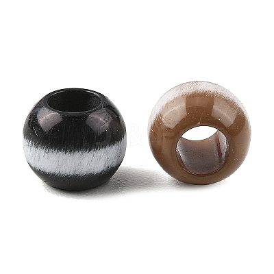 Opaque Acrylic European Beads OACR-Z036-05D-01-1