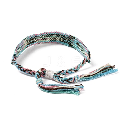 Polyester-cotton Braided Rhombus Pattern Cord Bracelet FIND-PW0013-001A-19-1