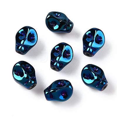 Electroplate Glass Beads Strands EGLA-T021-09N-1
