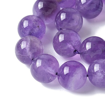 Natural Amethyst Beads Strands G-R446-10mm-21-A-1