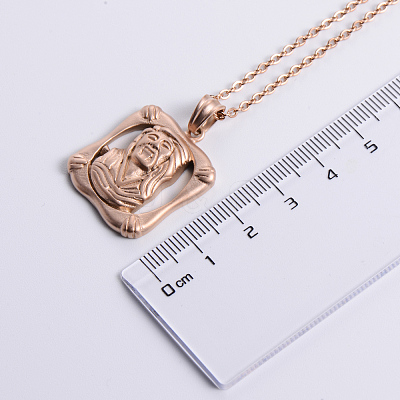 Vintage Punk Religious Jesus Stainless Steel Pendant Necklaces for Men Women UE8533-1