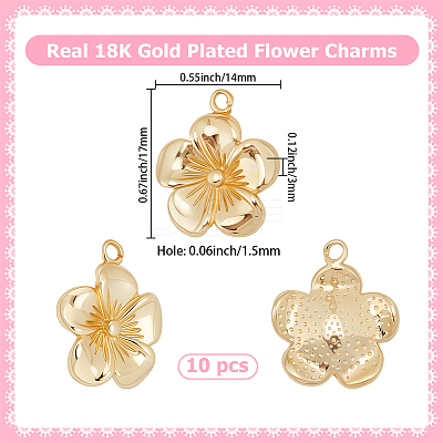 10Pcs Brass Pendants KK-BBC0024-03-1