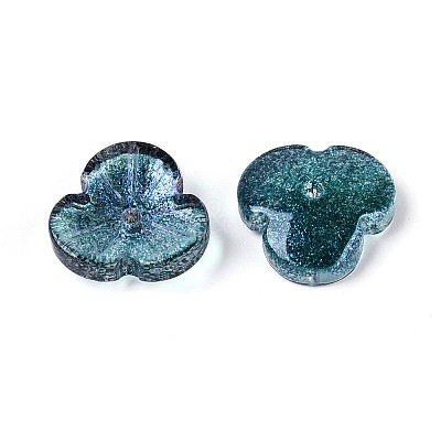 Baking Paint Transparent Glass Bead Caps DGLA-N014-09A-02-1