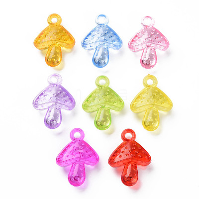 Autumn Theme Transparent Acrylic Pendants X-MACR-N013-027-1