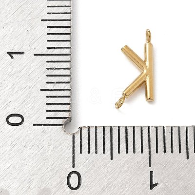 304 Stainless Steel Letter Connector Charms STAS-M108-01G-11-1