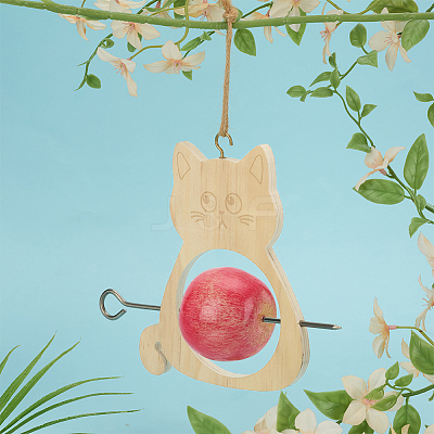 Wooden Bird Feeder AJEW-FG0004-81B-1