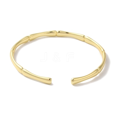 Brass Open Cuff Bangles for Women BJEW-C070-05G-1