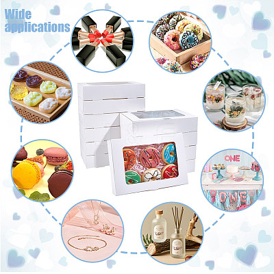 Rectangle Paper Biscuit Boxes with Clear Window CON-WH0098-15B-02-1