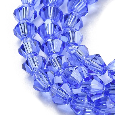 Transparent Electroplate Glass Beads Strands GLAA-F029-3mm-C07-1