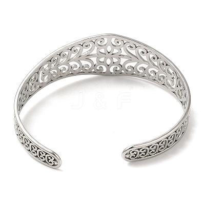 Non-Tarnish 304 Stainless Steel Cuff Bangles BJEW-K267-04P-1