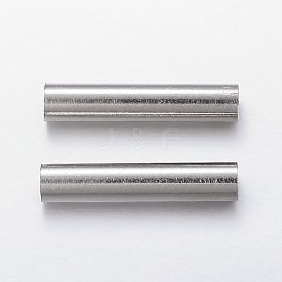Tarnish Resistant 304 Stainless Steel Tube Beads STAS-P128-09-1
