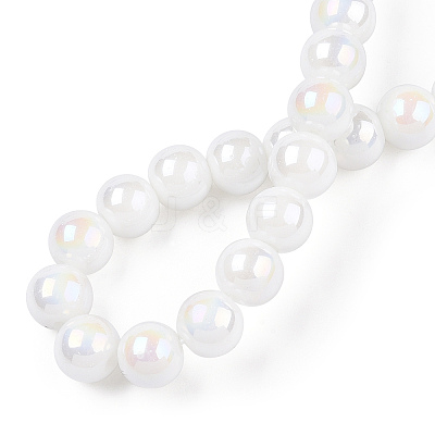Electroplate Opaque Glass Beads Strands LS-GLAA-T032-P10mm-AB02-1